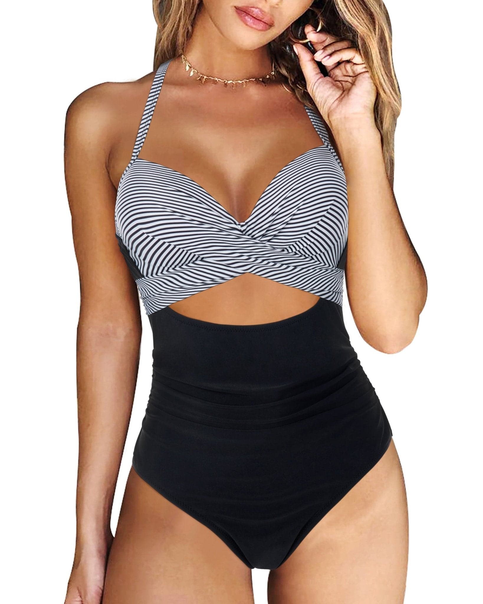 Push Up One Piece Swimsuit - Wandering Woman