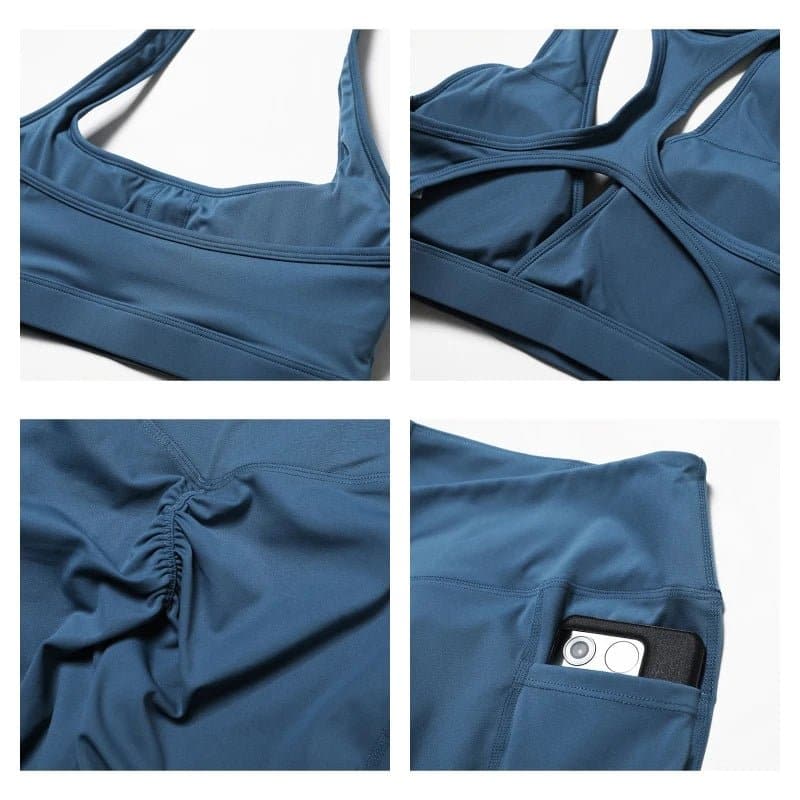Quick-Drying Yoga Fitness Suit - Breathable, Anti-Shrink, High Waist (Sizes S- XL) - Wandering Woman