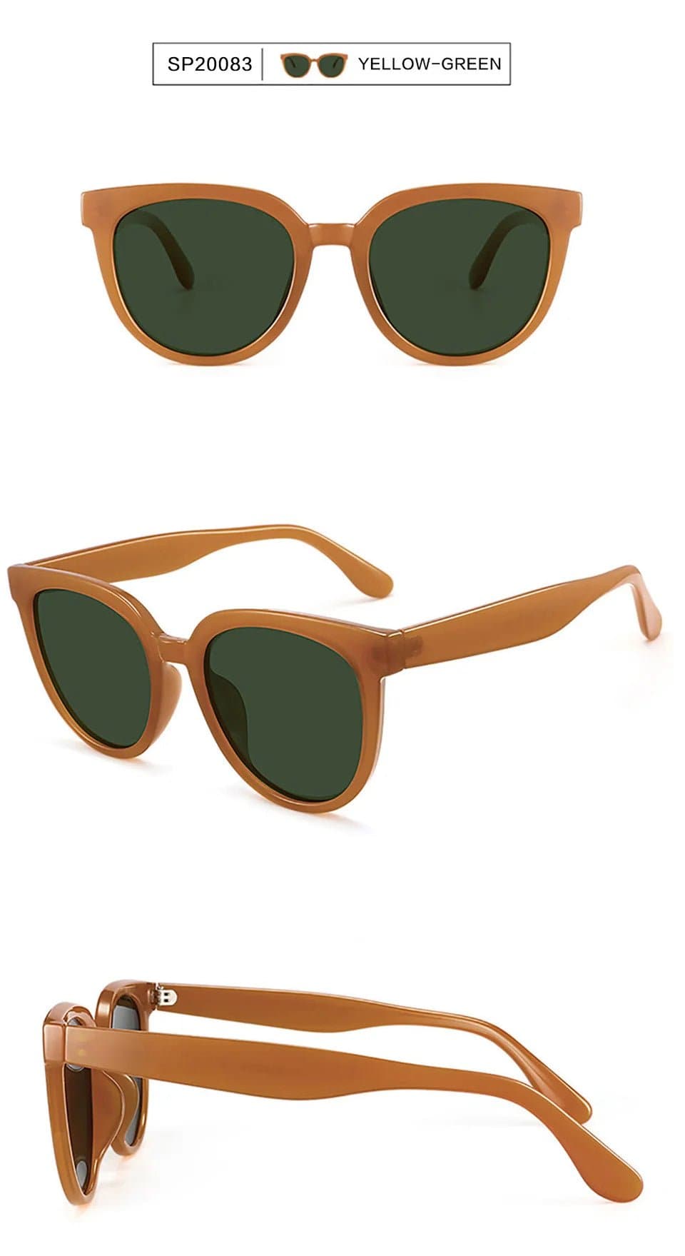 Retro Polarized Sunglasses for Women - UV400, Anti-Reflective, Oval Style - SP20083 Sunglasses - Wandering Woman