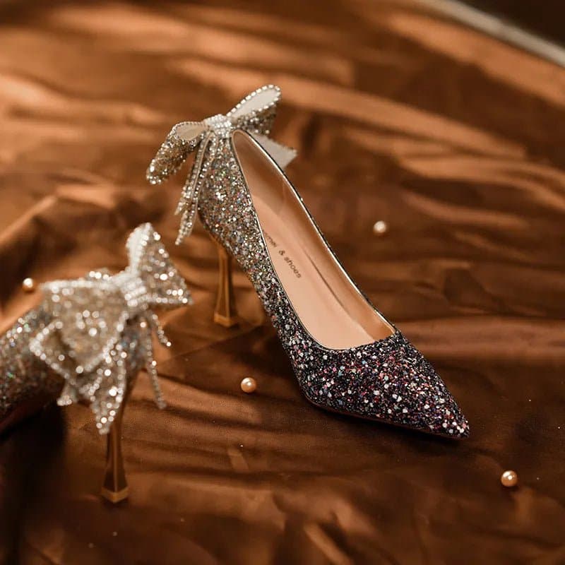 Rhinestone Crystal Sequins Shoes - Wandering Woman
