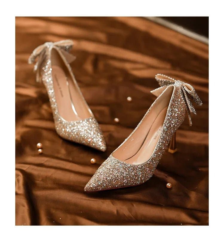 Rhinestone Crystal Sequins Shoes - Wandering Woman