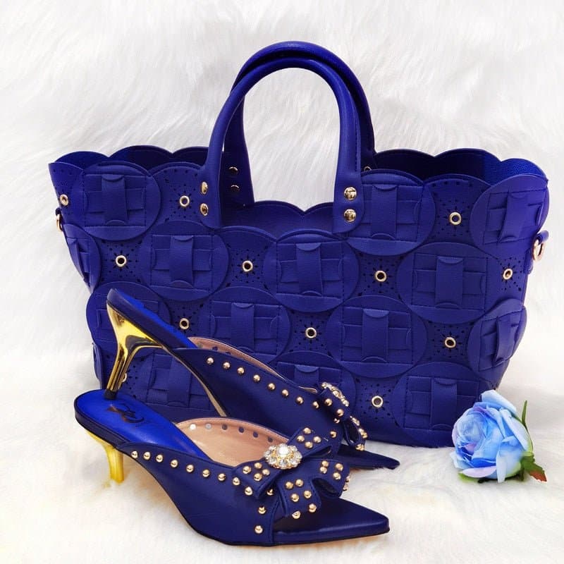 Rivet Style Shoes and Bag to Match - Wandering Woman