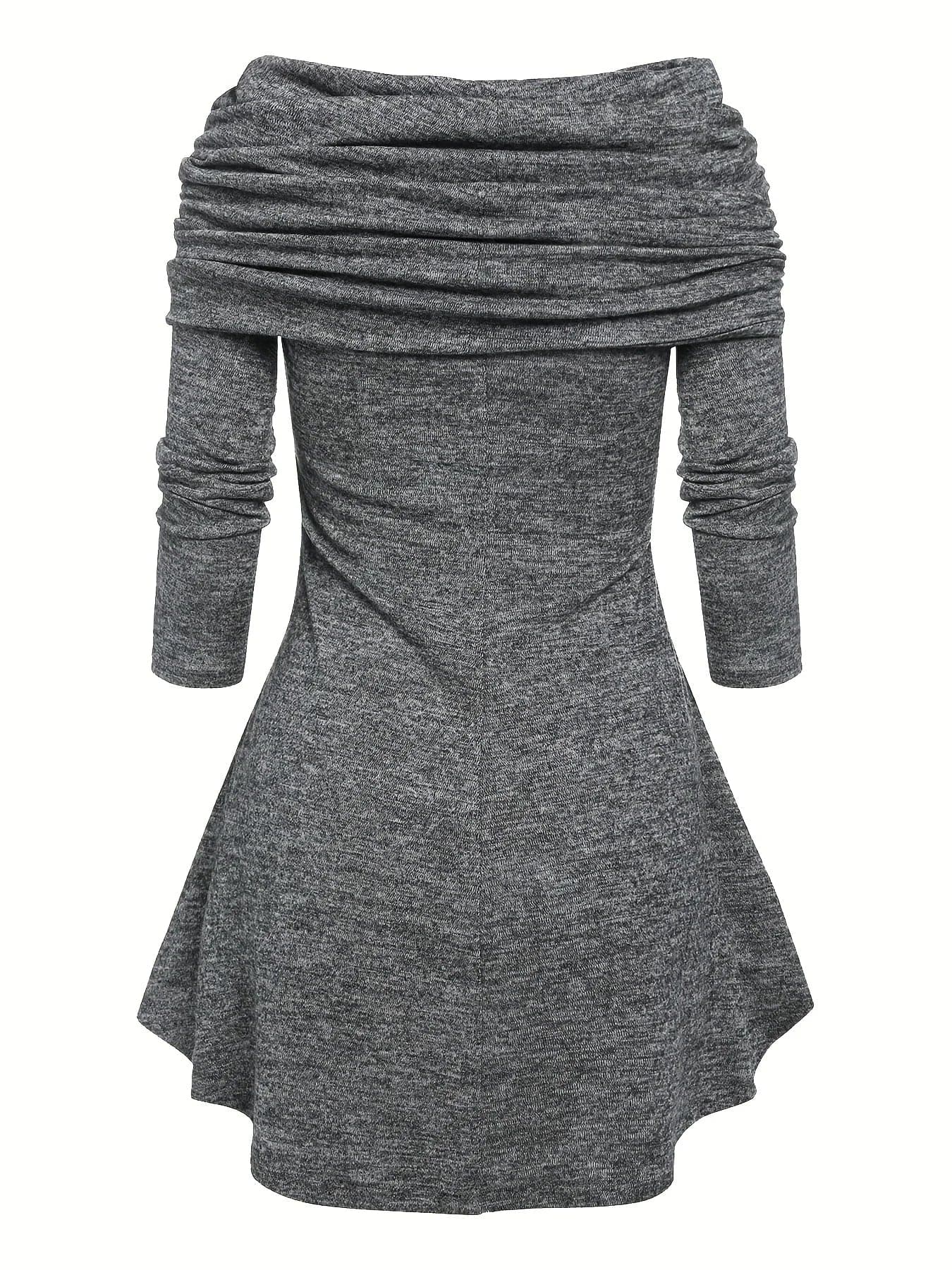 Ruched Asymmetrical Dresses - Wandering Woman