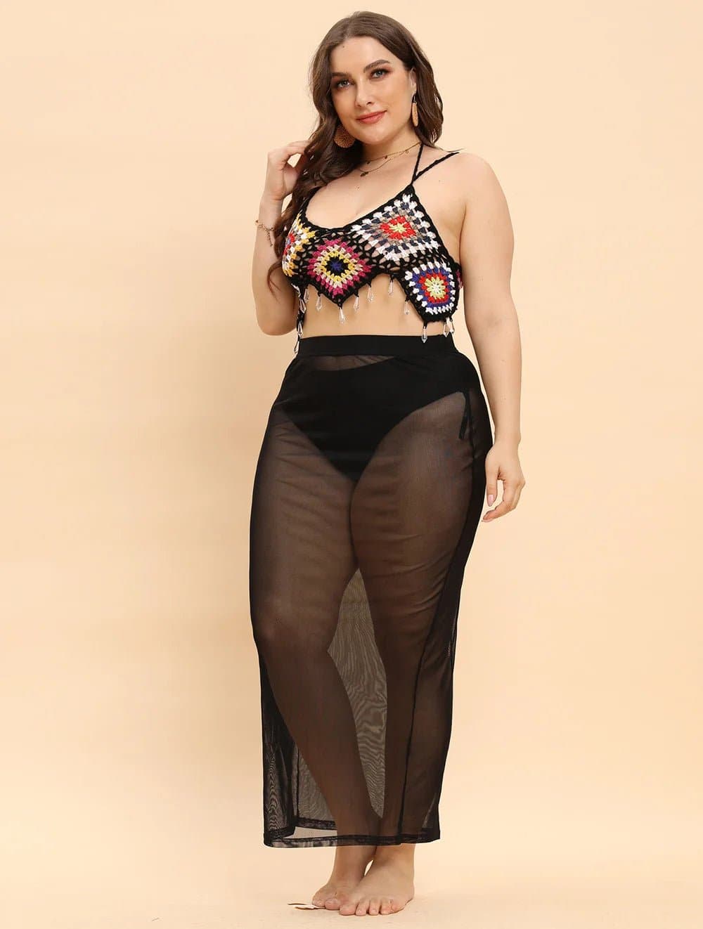 See Through Mesh Cover Up Skirt - Wandering Woman