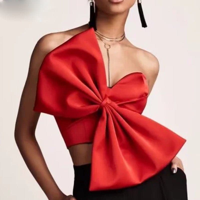 Sexy Bow Wrapped Tops - Wandering Woman