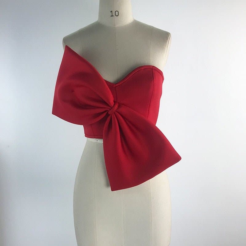 Sexy Bow Wrapped Tops - Wandering Woman