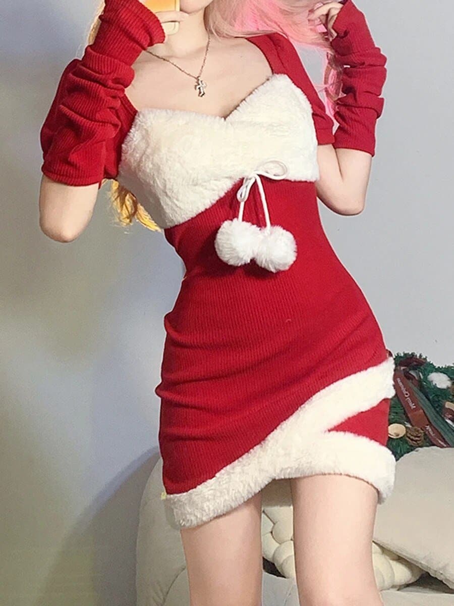 Sexy Mrs. Claus Costume Dress - Wandering Woman