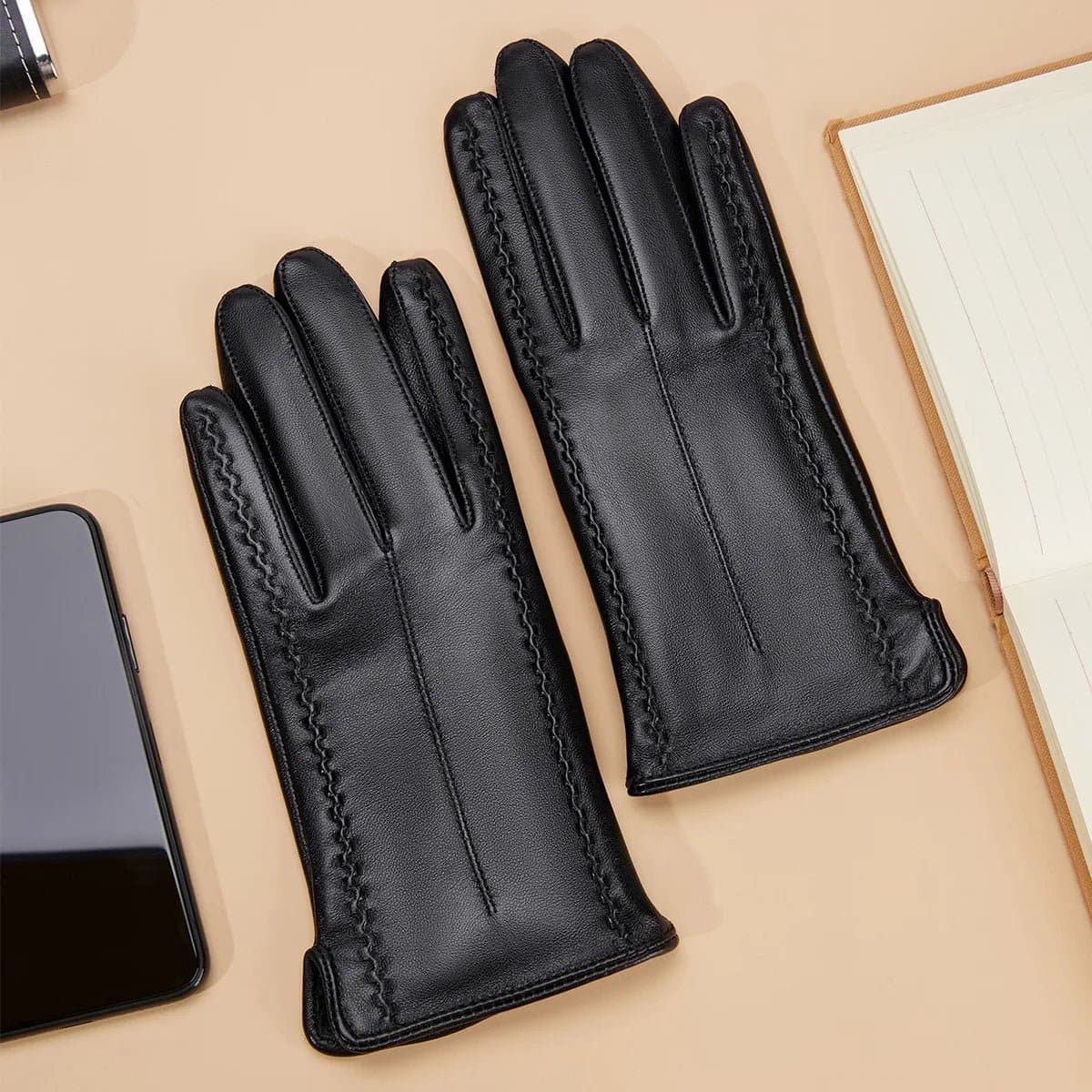 Sheepskin Leather Driving Gloves - Wandering Woman