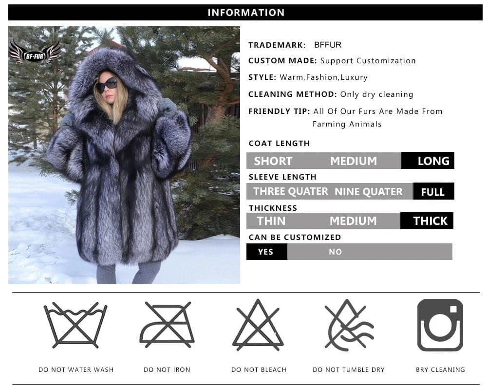 Silver Fox Fur Coats - Wandering Woman