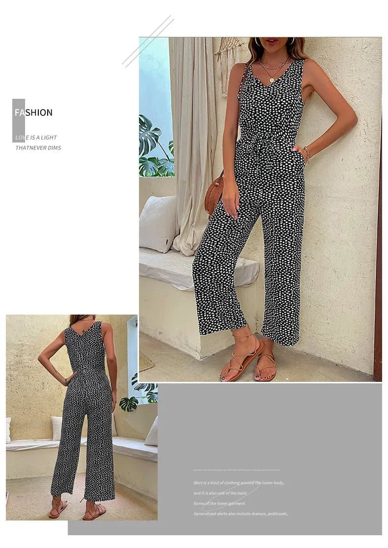 Sleeveless Jumpsuit with Pockets - Wandering Woman