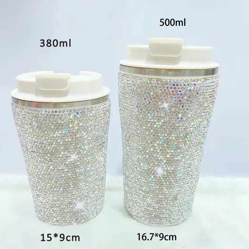 Sparkling Stainless Steel Travel Mug - Portable Vacuum Flask & Thermos - Eco-Friendly, 0-6 Hours Thermal Insulation - Wandering Woman