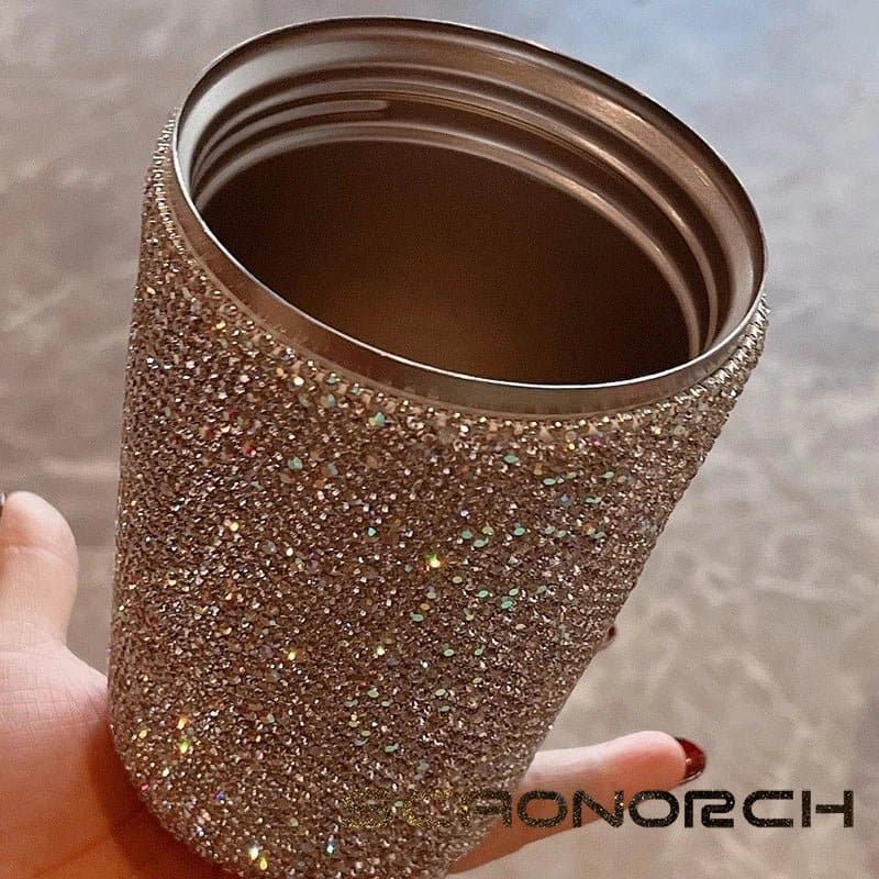 Sparkling Stainless Steel Travel Mug - Portable Vacuum Flask & Thermos - Eco-Friendly, 0-6 Hours Thermal Insulation - Wandering Woman