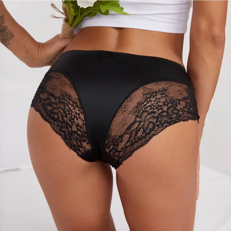 Sweet Lace Women's Panties - Sexy Floral Lace Briefs in 6 Colors - Low-Rise, Sizes M-4XL - Wandering Woman