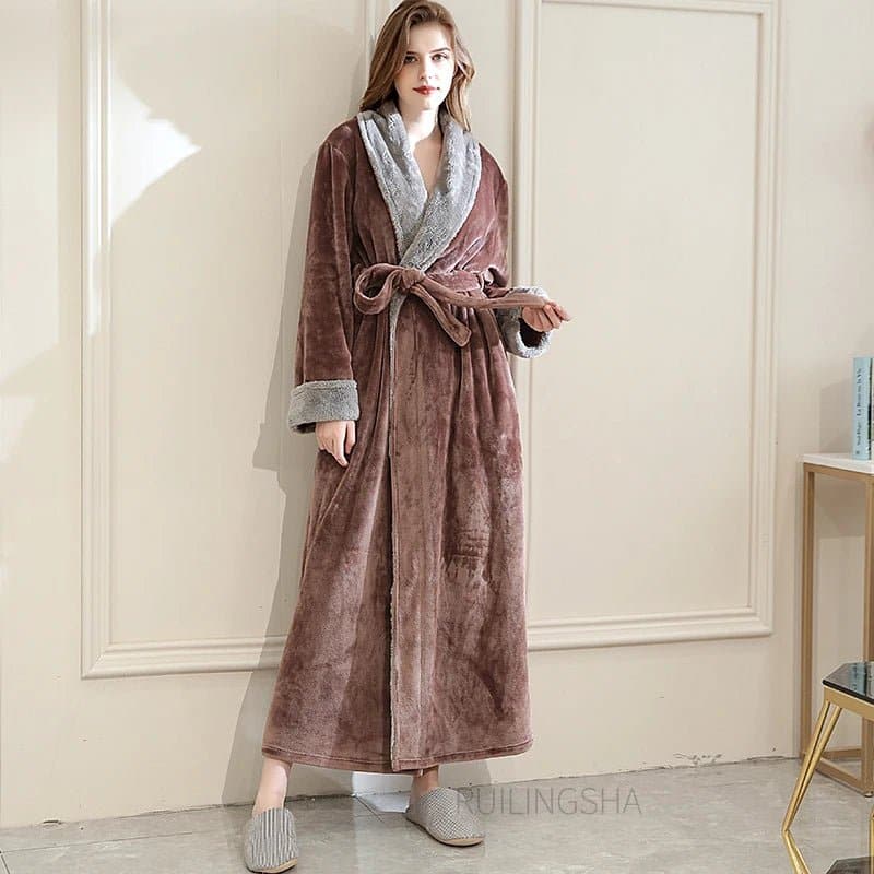 Thermal Extra Long Bath Robe - Wandering Woman