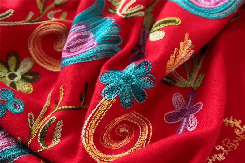 Thick Embroidery Cashmere Wraps - Wandering Woman