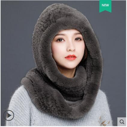 Thick Hooded Fur Scarf - Wandering Woman