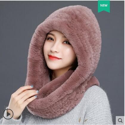 Thick Hooded Fur Scarf - Wandering Woman
