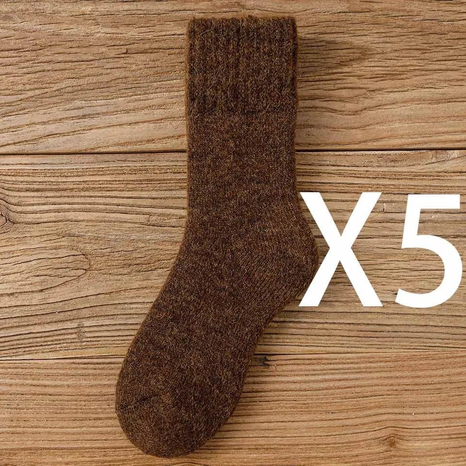 Thick Merino Wool Socks 5 Pair - Wandering Woman