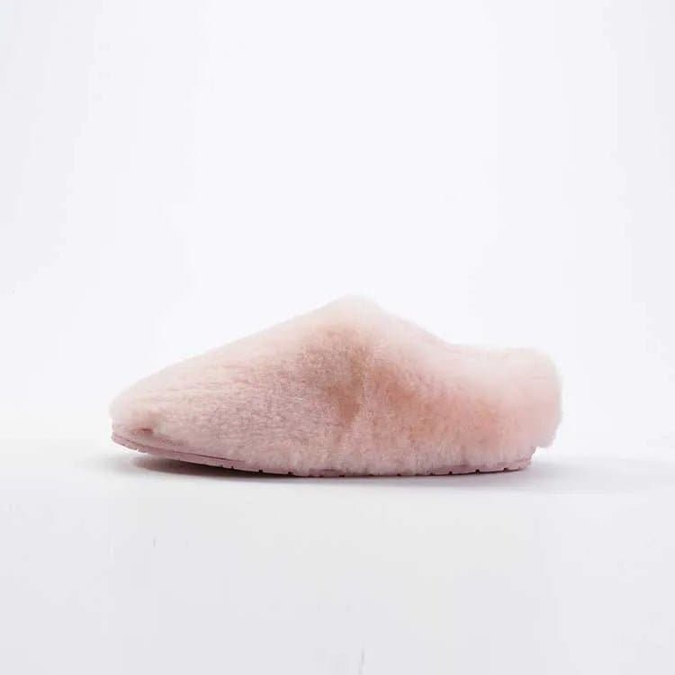 Top Quality Natural Sheepskin Fur Slippers - Genuine Wool Lining & Rubber Outsole - Wandering Woman