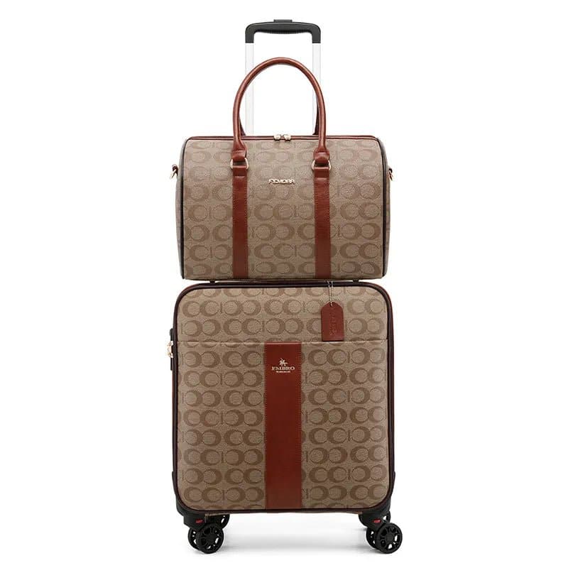 Trolley Luggage Travel Bag Carry-Ons - Lightweight 55cm Carry-On with Spinner Wheels - Wandering Woman