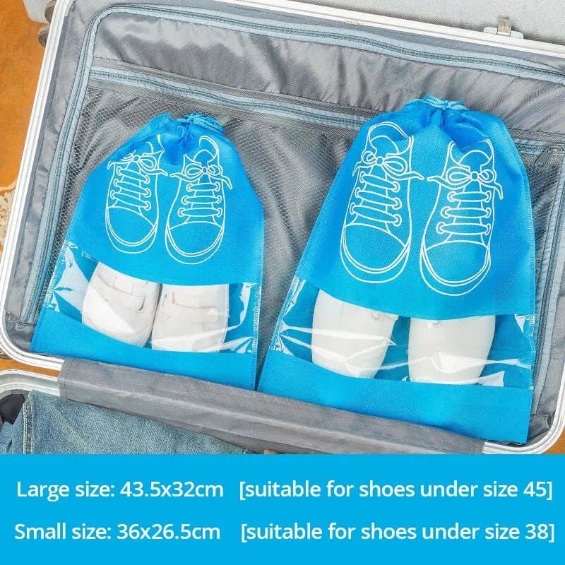 Waterproof Shoe Storage Bag Set - 5pcs Travel Organizer - Wandering Woman