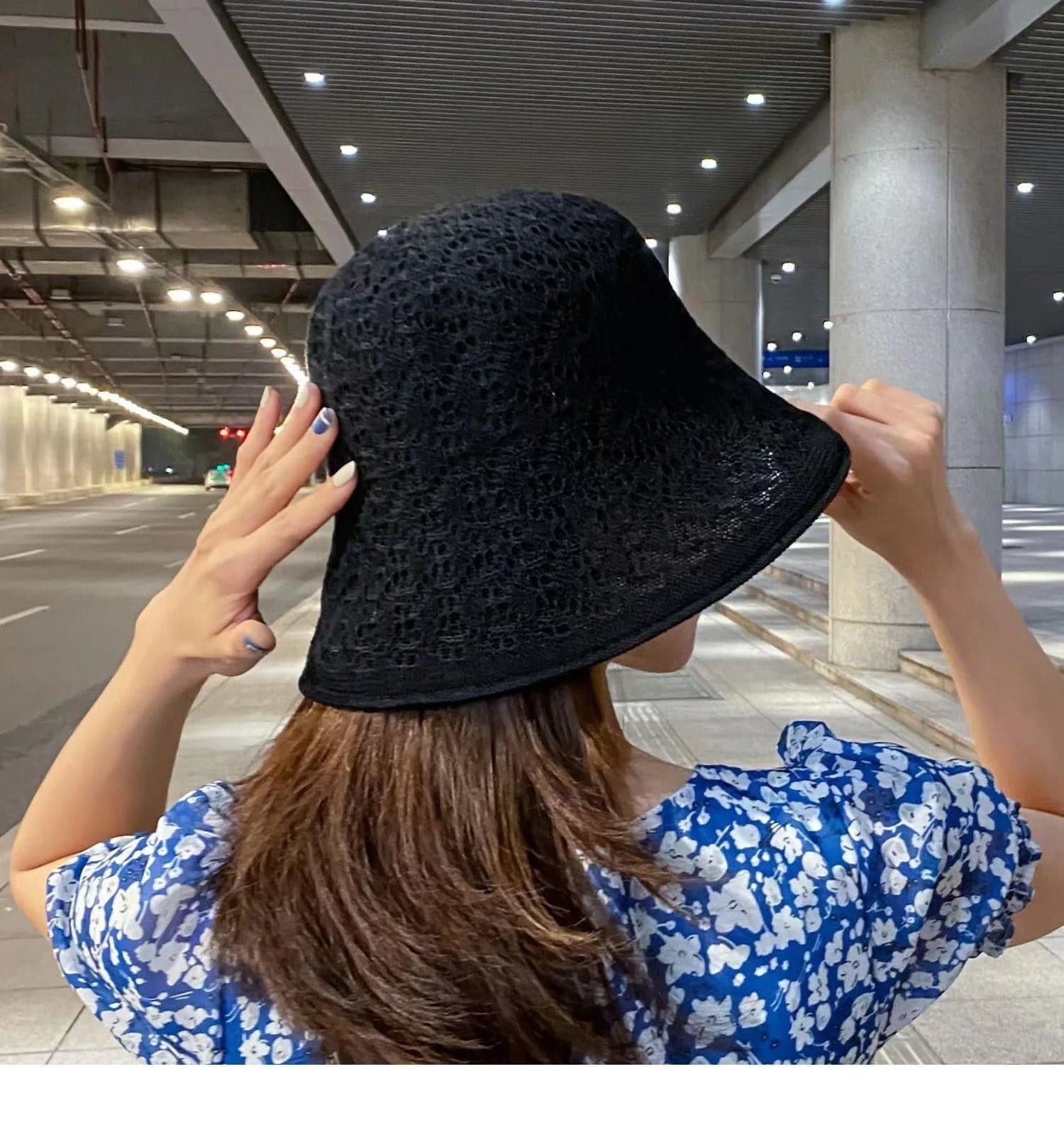Wide Brim Foldable Beach Cap for Women - Sun Protection, Four Seasons, Straw Material - Wandering Woman