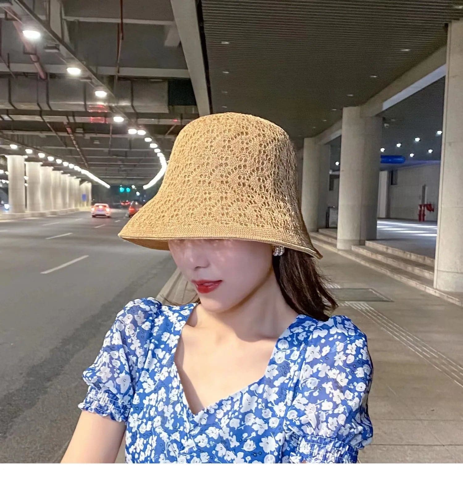 Wide Brim Foldable Beach Cap for Women - Sun Protection, Four Seasons, Straw Material - Wandering Woman