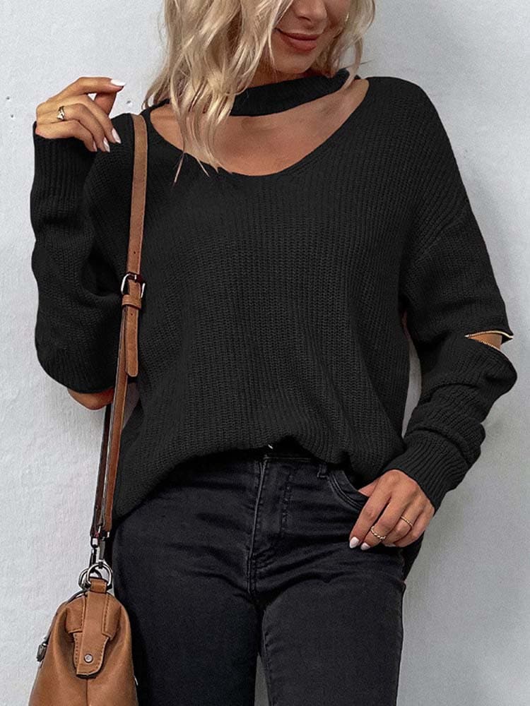 Winter Halter Knitted Sweater - Wandering Woman
