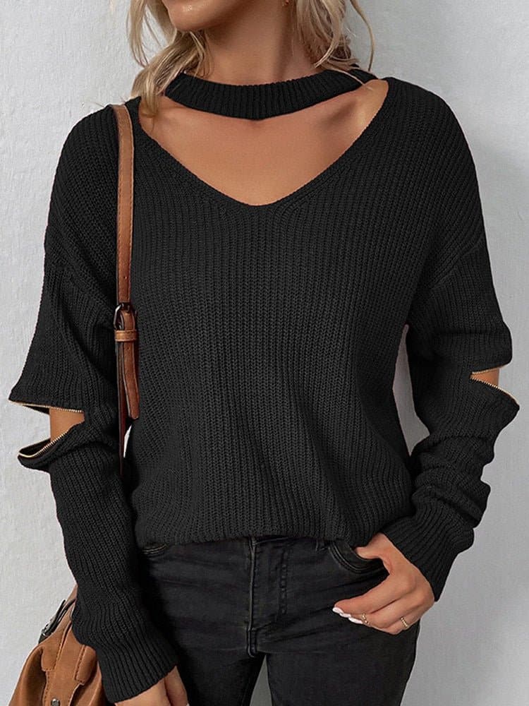 Winter Halter Knitted Sweater - Wandering Woman