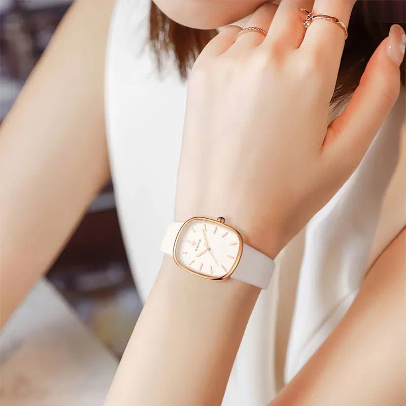 Women Leather Strap Watches - WWOOR Luxury Quartz, Water Resistant 3Bar, Shock Resistant - Wandering Woman