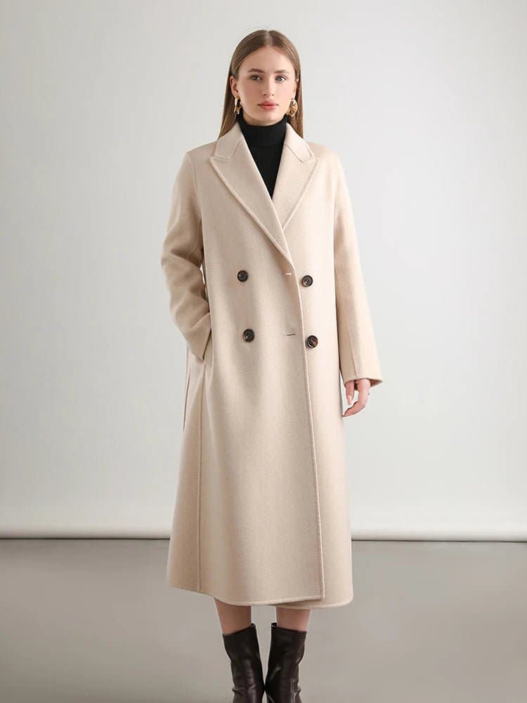 Women's 100% Wool Belted Overcoat - Fashionable and Warm, S/M/L Sizes - 5 Colors - Winter Outerwear - Wandering Woman