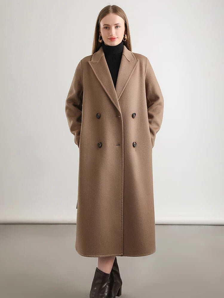 Women's 100% Wool Belted Overcoat - Fashionable and Warm, S/M/L Sizes - 5 Colors - Winter Outerwear - Wandering Woman