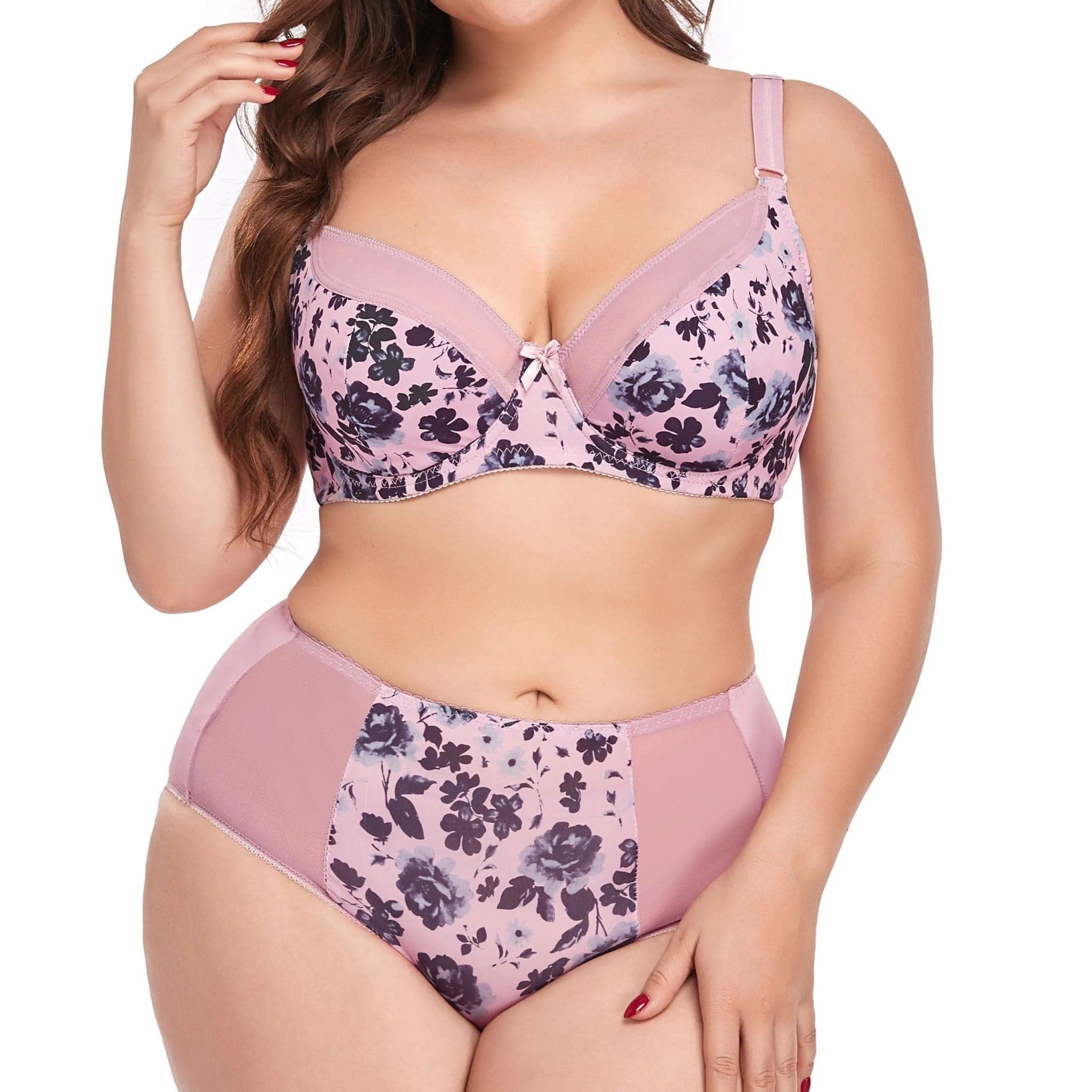 Women's Floral Bra and Brief Set - PariFairy, Underwire, Ultra-Thin - Wandering Woman
