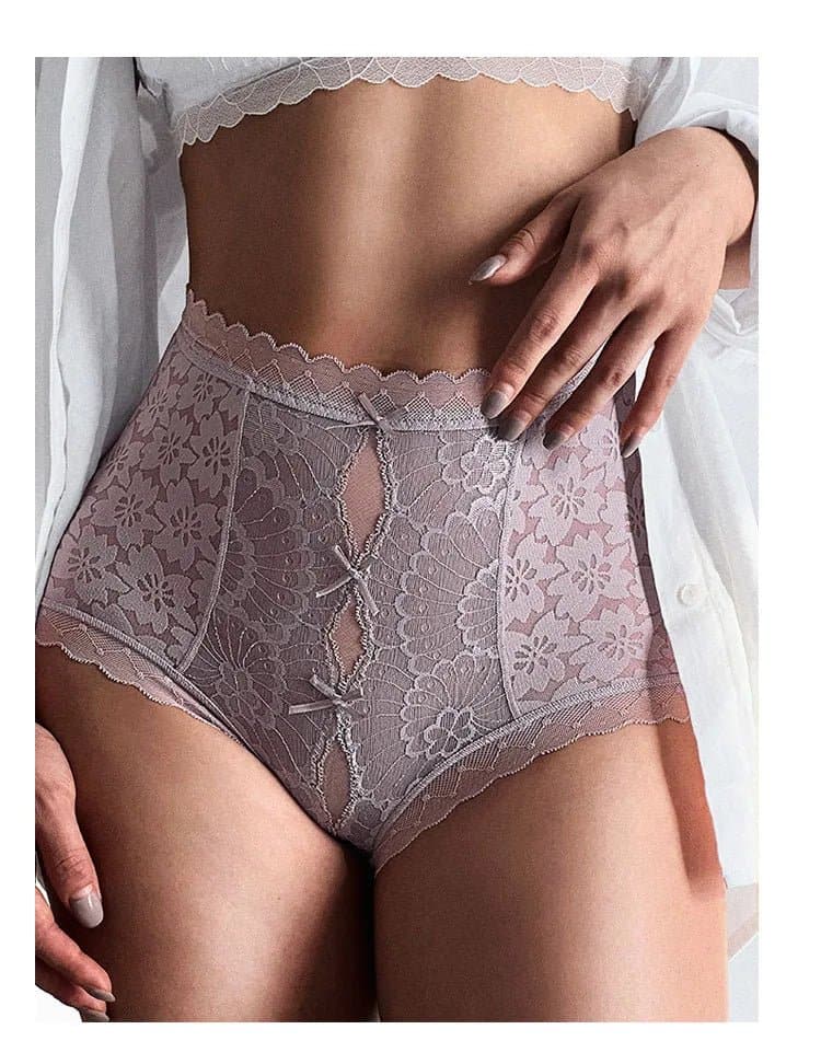 Women's High Waist Lace Underwear - Comfortable Briefs for Ladies - Breathable Fabric, Winter to Autumn - Sizes M, L, XL - Wandering Woman