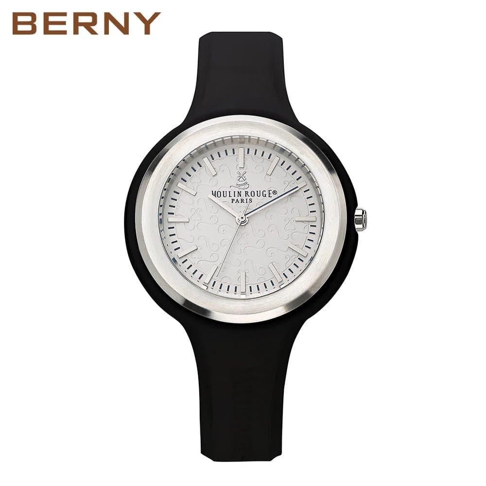 Women's Waterproof Watches with Silicone Sports Strap - Berny MR201 - Wandering Woman