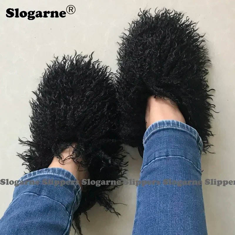 Women's Winter Slippers - Cozy Faux Fur Design, Plush Lining - Sizes 23-48 - Wandering Woman