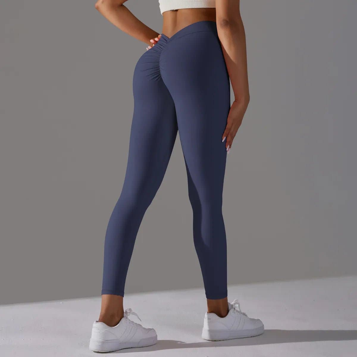 Yoga Fitness Leggings with Moisture-Wicking Nylon Fabric - Breathable & Flexible - Ankle-Length Pants - Hamidou Brand - Wandering Woman
