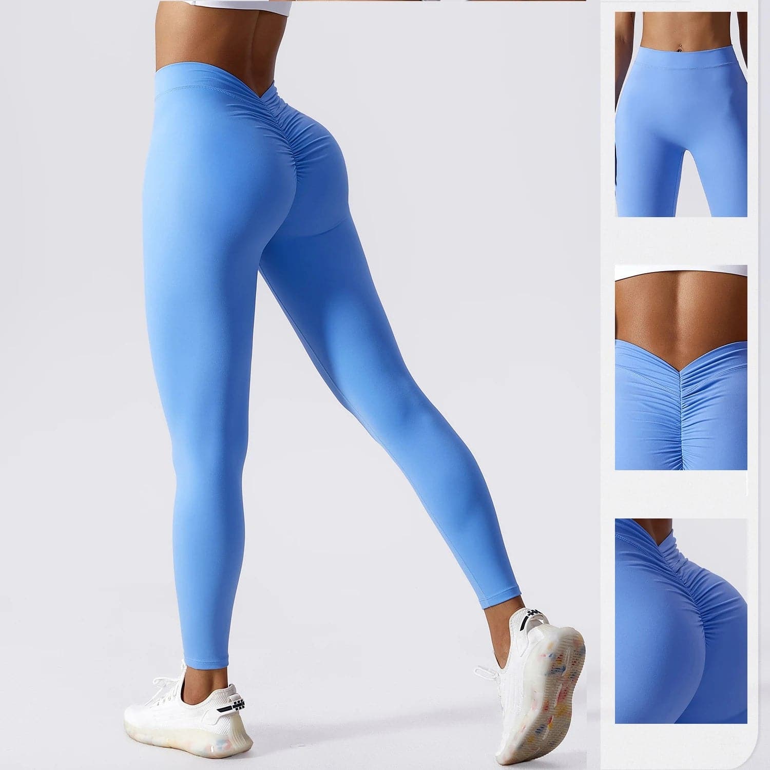 Yoga Fitness Leggings with Moisture-Wicking Nylon Fabric - Breathable & Flexible - Ankle-Length Pants - Hamidou Brand - Wandering Woman